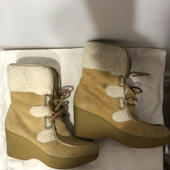 Tommy Hilfiger Shoes Y2k Tommy Girl Shepa Suede Wedge Boots Poshmark